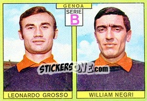 Sticker Grosso / Negri - Calciatori 1968-1969 n. 383 - Panini