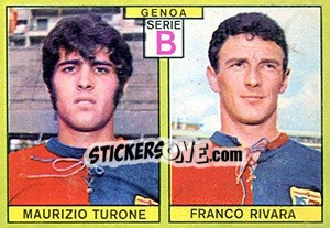 Sticker Turone / Rivara - Calciatori 1968-1969 n. 385 - Panini