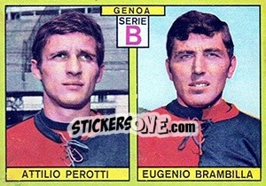 Sticker Perotti / Brambilla - Calciatori 1968-1969 n. 387 - Panini