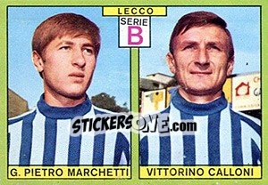 Sticker Marchetti / Calloni - Calciatori 1968-1969 n. 398 - Panini