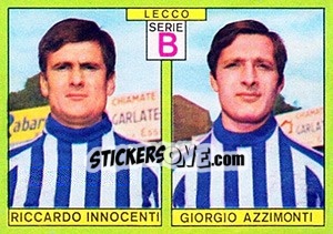 Sticker Innocenti / Azzimonti - Calciatori 1968-1969 - Panini