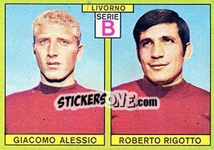 Sticker Alessio / Rigotto - Calciatori 1968-1969 n. 405 - Panini