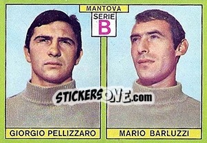 Sticker Pellizzaro / Barlutti - Calciatori 1968-1969 n. 407 - Panini