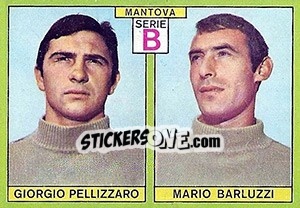 Sticker Pellizzaro / Barlutti - Calciatori 1968-1969 - Panini