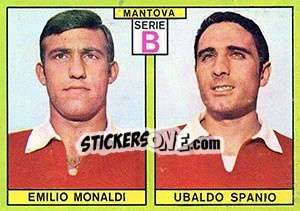 Sticker Monaldi / Spanio - Calciatori 1968-1969 - Panini