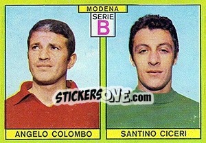 Cromo Colombo / Ciceri - Calciatori 1968-1969 - Panini
