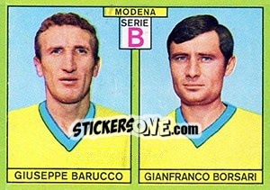 Sticker Barucco / Borsari - Calciatori 1968-1969 - Panini