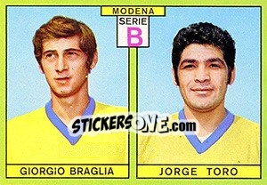 Sticker Braglia / Toro - Calciatori 1968-1969 n. 418 - Panini