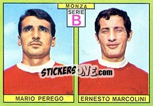 Sticker Perego / Marcolini - Calciatori 1968-1969 - Panini