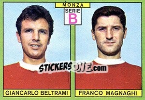 Sticker Beltrami / Magnaghi - Calciatori 1968-1969 - Panini