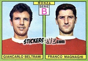 Sticker Beltrami / Magnaghi - Calciatori 1968-1969 n. 421 - Panini
