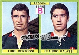 Sticker Bertolossi / Galassi - Calciatori 1968-1969 n. 425 - Panini