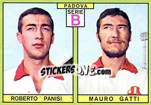 Sticker Panisi / Gatti - Calciatori 1968-1969 - Panini