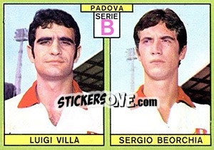 Sticker Villa / Beorchia - Calciatori 1968-1969 - Panini