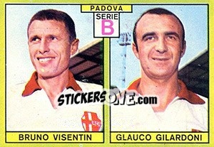 Sticker Visentin / Gilardoni - Calciatori 1968-1969 - Panini