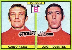 Cromo Azzali / Polentes - Calciatori 1968-1969 - Panini