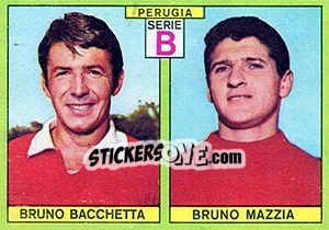 Sticker Bacchetta / Mazzia - Calciatori 1968-1969 - Panini