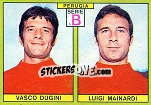 Sticker Dugini / Mainardi - Calciatori 1968-1969 n. 435 - Panini