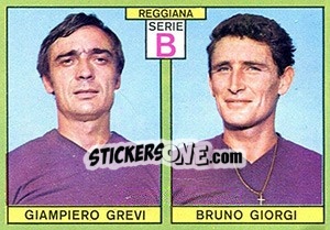 Sticker Grevi / Giorgi - Calciatori 1968-1969 - Panini