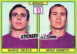 Sticker Pesce / Sonetti - Calciatori 1968-1969 n. 445 - Panini