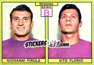 Sticker Pirola / Florio - Calciatori 1968-1969 - Panini