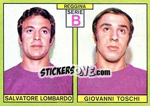 Sticker Lombardo / Toschi - Calciatori 1968-1969 - Panini