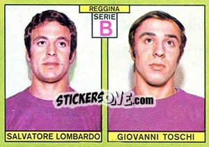 Sticker Lombardo / Toschi - Calciatori 1968-1969 n. 447 - Panini