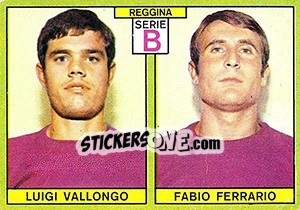 Sticker Vallongo / Ferrario - Calciatori 1968-1969 - Panini
