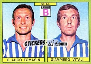 Sticker Tomasin / Vitali - Calciatori 1968-1969 n. 450 - Panini