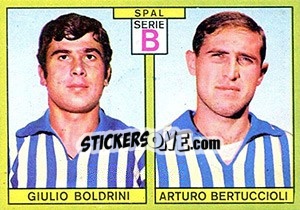 Figurina Boldrini / Bertuccioli - Calciatori 1968-1969 - Panini