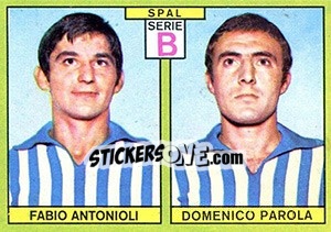 Sticker Antonioli / Parola - Calciatori 1968-1969 n. 452 - Panini