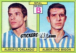 Sticker Orlando / Bigon - Calciatori 1968-1969 n. 454 - Panini