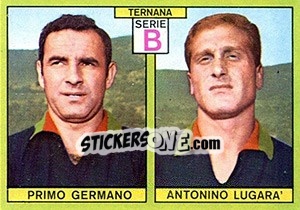 Sticker Germano / Lugara - Calciatori 1968-1969 n. 455 - Panini