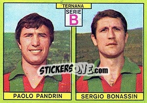 Sticker Pandrin / Bonassin - Calciatori 1968-1969 n. 456 - Panini