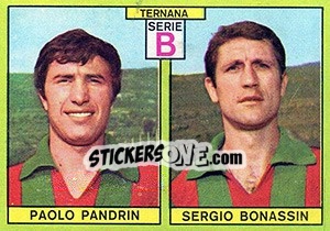 Cromo Pandrin / Bonassin - Calciatori 1968-1969 - Panini