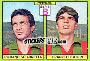 Cromo Scriarretta / Liguori - Calciatori 1968-1969 - Panini