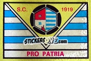 Sticker Scudetto Pro Patria - Calciatori 1968-1969 - Panini