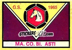 Sticker Scudetto Ma. Co. Bi. Asti - Calciatori 1968-1969 - Panini