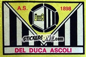Cromo Scudetto Del Duca Ascoli - Calciatori 1968-1969 - Panini