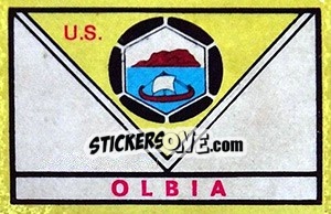 Sticker Scudetto Olbia - Calciatori 1968-1969 - Panini
