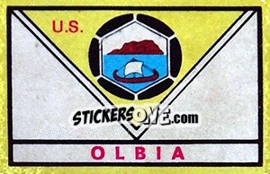 Cromo Scudetto Olbia - Calciatori 1968-1969 - Panini