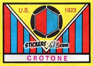 Sticker Scudetto Crotone - Calciatori 1968-1969 - Panini