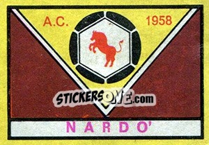 Sticker Scudetto Nardo - Calciatori 1968-1969 - Panini