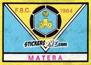 Sticker Scudetto Matera - Calciatori 1968-1969 - Panini