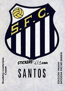 Sticker Scudetto Santos - Calciatori 1968-1969 - Panini
