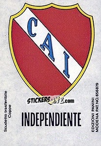 Sticker Scudetto Idependiente - Calciatori 1968-1969 - Panini