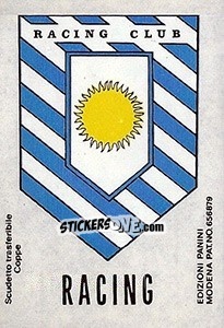 Sticker Scudetto Racing - Calciatori 1968-1969 - Panini