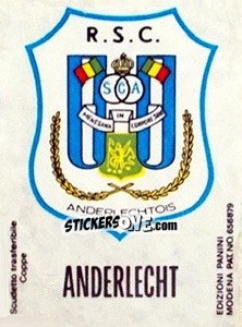 Sticker Scudetto Anderlecht - Calciatori 1968-1969 - Panini