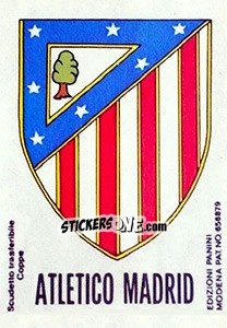 Sticker Scudetto Atletico Madrid - Calciatori 1968-1969 - Panini