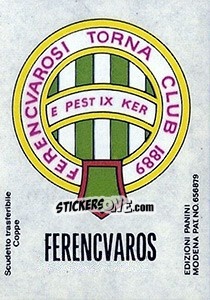 Sticker Scudetto Ferencvaros - Calciatori 1968-1969 - Panini